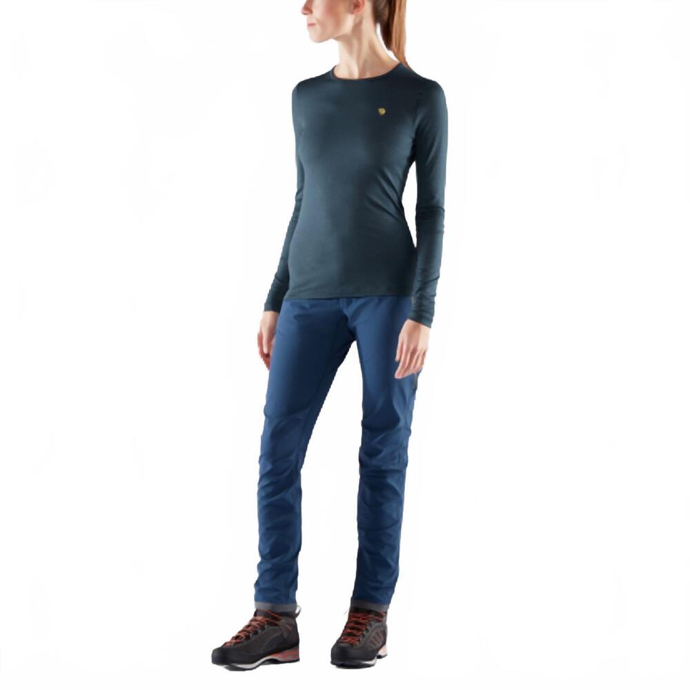NEW FJALLRAVEN bergtagen thinwool long sleeve shirt in mountain blue